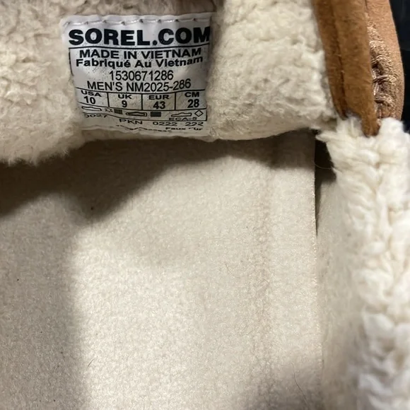 Sorel - Men's Sorel Dude Moc Slip-On, size 10 US mens, color brown. - Picture 5 of 5